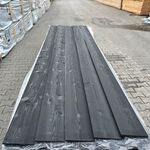 Ca. 100x Zweeds Rabat Zwart Gecoat, 16x195mm, lengte 400cm